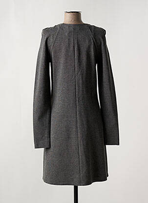 Robe mi-longue manches longues manches longues gris LAUREN VIDAL femme
