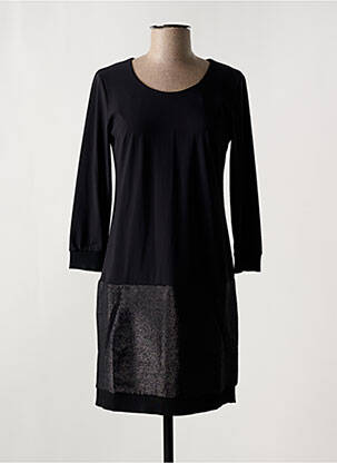 Robe courte fermeture zippée au dos manches longues noir EVA KAYAN femme