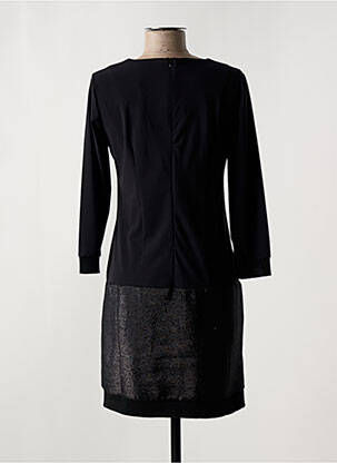 Robe courte fermeture zippée au dos manches longues noir EVA KAYAN femme