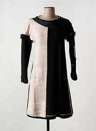Robe mi-longue manches longues manches longues noir ELISA CAVALETTI femme