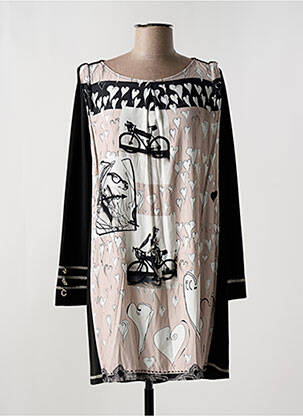 Robe courte manches longues manches longues noir ELISA CAVALETTI femme