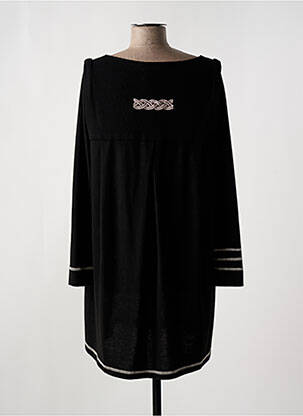 Robe courte manches longues manches longues noir ELISA CAVALETTI femme
