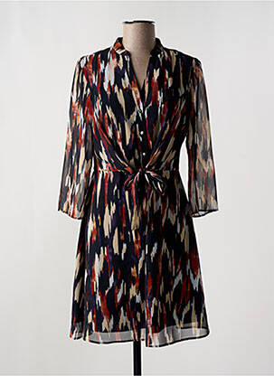 Robe courte manches 3/4 manches 3/4 bleu ONE STEP femme