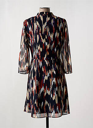 Robe courte manches 3/4 manches 3/4 bleu ONE STEP femme