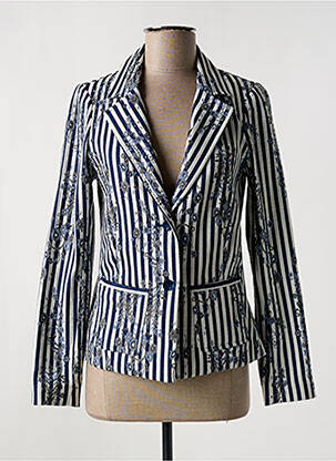 Blazer fausses poches bleu LAUREN VIDAL femme