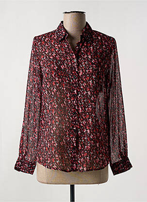 Chemisier coupe cintrée manches longues rouge IKKS femme