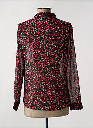Chemisier coupe cintrée manches longues rouge IKKS femme