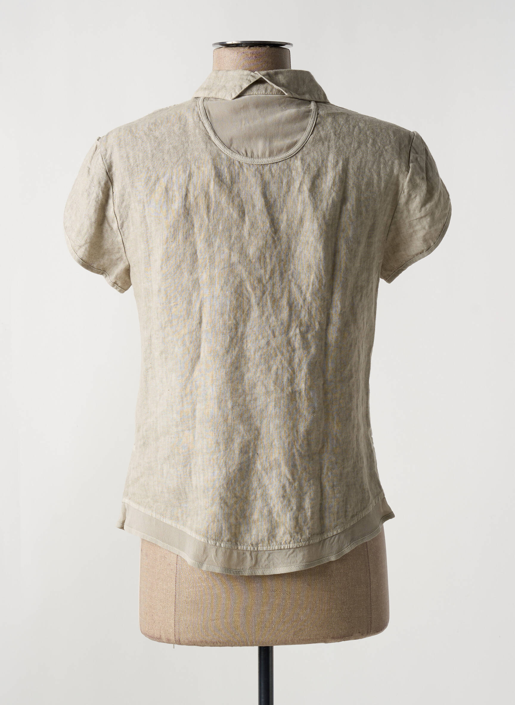 Robe Tunique Courte ELISA CAVALETTI - Taille L (38/40) - Coton/viscose Stretch Marron - Occasion Très Bon état