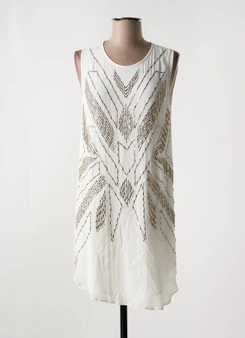 Robe courte beige IKKS pour femme