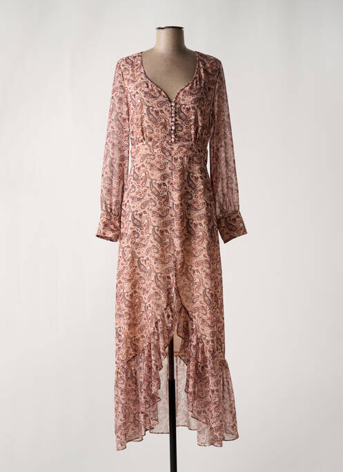 Robe longue rose LAUREN VIDAL pour femme