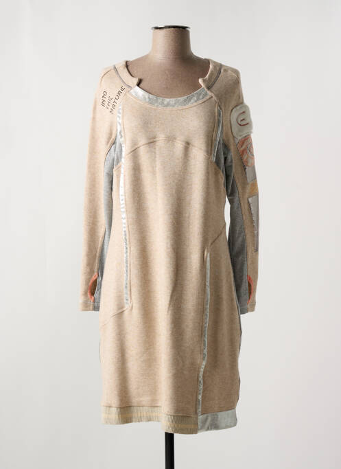 Robe mi-longue beige ELISA CAVALETTI pour femme