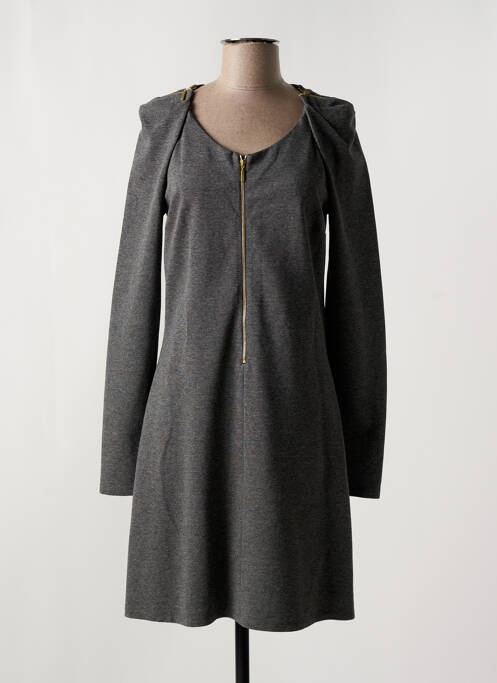 Robe mi-longue gris LAUREN VIDAL pour femme