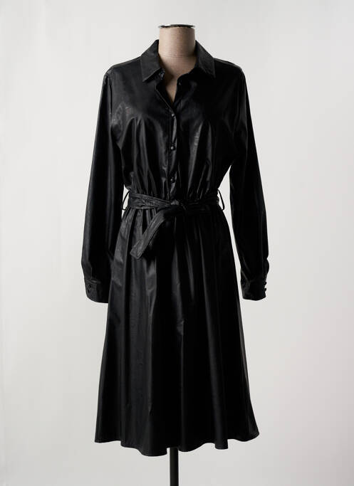 Robe mi-longue noir LAUREN VIDAL pour femme
