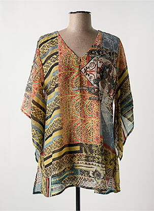 Tunique manches longues légère et transparente orange SAVE THE QUEEN femme
