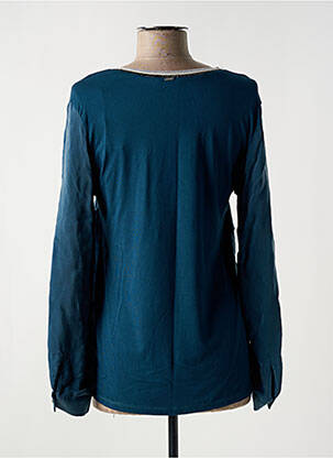 Blouse poignets boutonnés avec fente manches longues vert IKKS femme