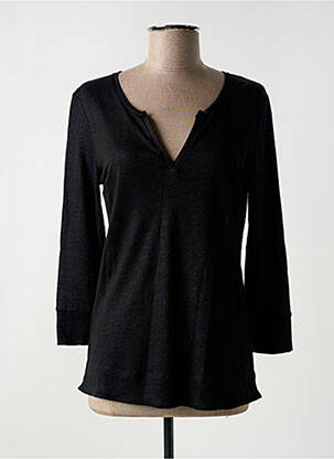 T-shirt manches 3/4 manches 3/4 noir ONE STEP femme
