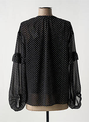 Blouse légère et transparente manches longues noir ONE STEP femme