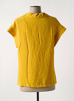 Blouse tissage crêpe manches courtes jaune ONE STEP femme