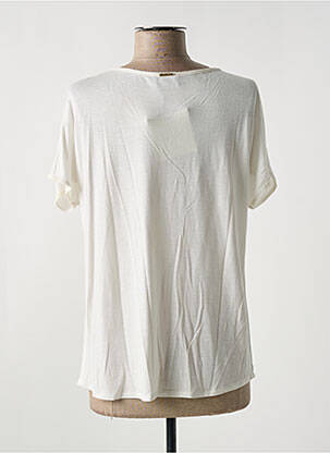 T-shirt coupe cintrée manches courtes beige ONE STEP femme
