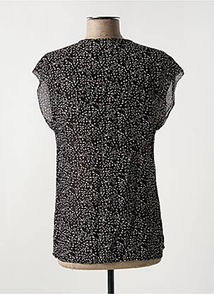 Blouse imprimé fantaisie manches courtes noir IKKS femme