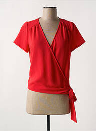 Blouse manches courtes manches courtes rouge IKKS femme