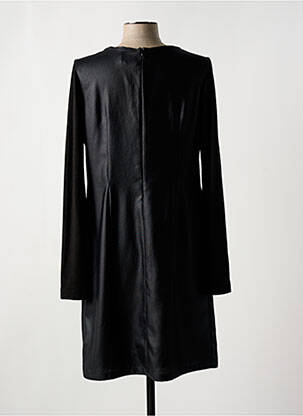 Robe mi-longue manches longues manches longues noir IKKS femme