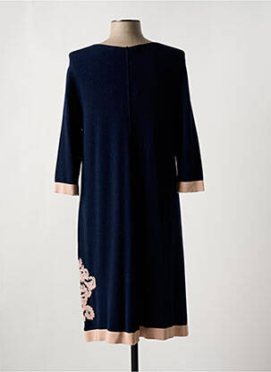 Robe mi-longue manches 3/4 manches 3/4 bleu ELISA CAVALETTI femme