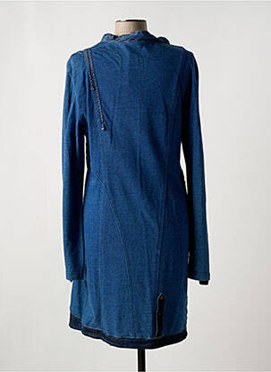 Robe mi-longue manches longues manches longues bleu ELISA CAVALETTI femme