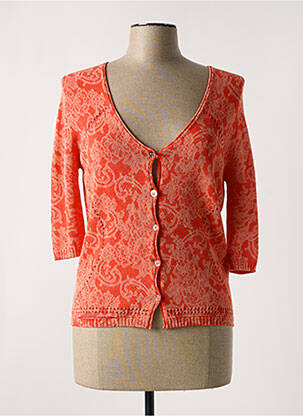 Gilet manches longues manches 3/4 orange ELISA CAVALETTI femme