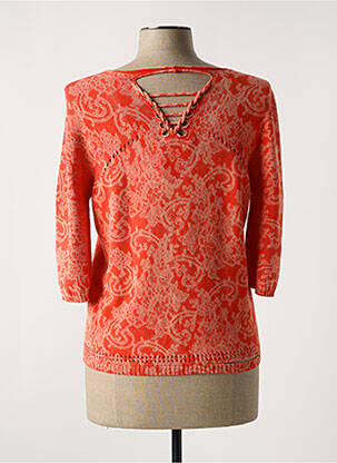 Gilet manches longues manches 3/4 orange ELISA CAVALETTI femme