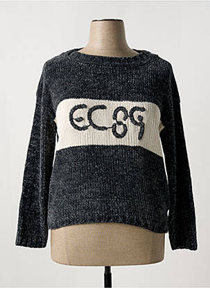 Pull tissage chiné manches longues gris ELISA CAVALETTI femme