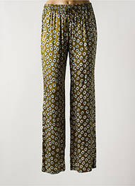 Pantalon droit taille élastique taille normale vert LAUREN VIDAL femme