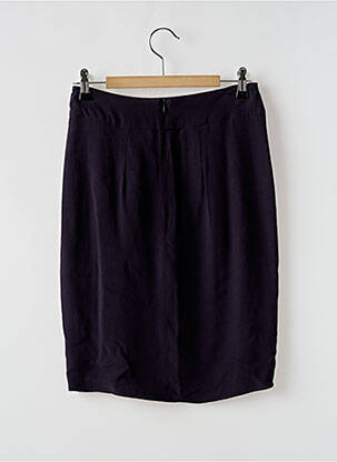 Jupe mi-longue taille à pinces bleu ONE STEP femme