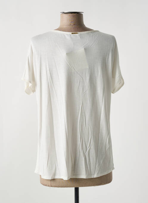 T-shirt coupe cintrée manches courtes beige ONE STEP femme