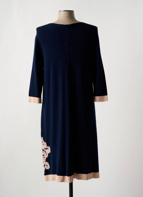 Robe mi-longue manches 3/4 manches 3/4 bleu ELISA CAVALETTI femme
