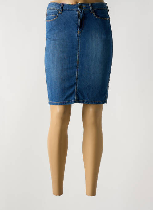 Jupe courte poches bleu ONE STEP femme