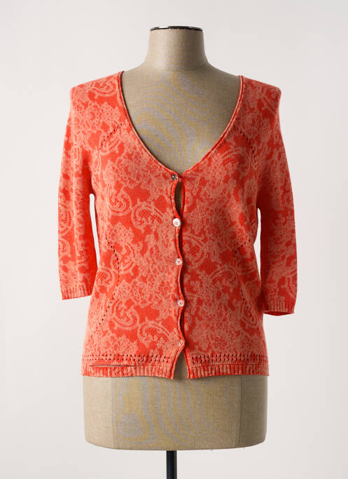 Gilet manches longues orange ELISA CAVALETTI pour femme