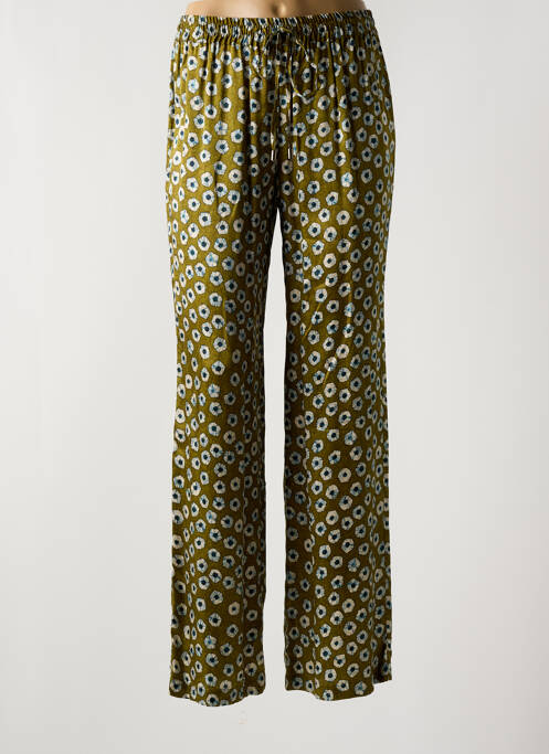 Pantalon droit vert LAUREN VIDAL pour femme