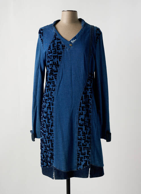 Robe mi-longue bleu ELISA CAVALETTI pour femme