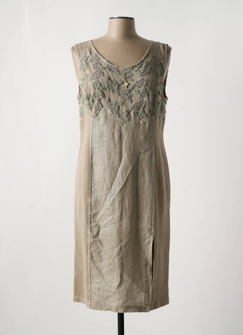 Robe mi-longue marron ELISA CAVALETTI pour femme