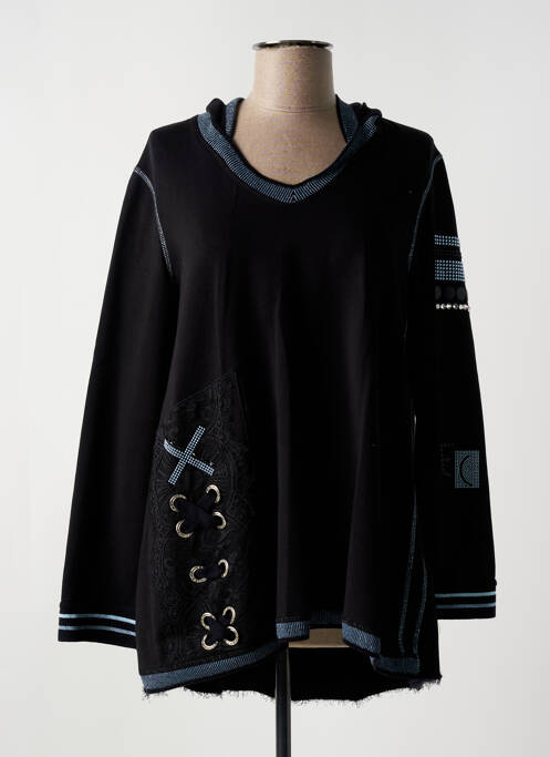 Sweat-shirt à capuche noir ELISA CAVALETTI pour femme
