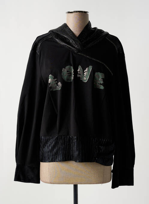 Sweat-shirt à capuche noir ELISA CAVALETTI pour femme