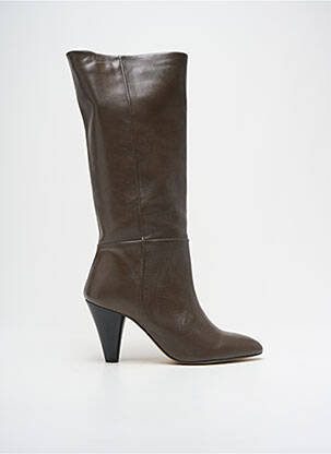 Bottes bout pointu talon de 7 à 9cm marron IVYLEE femme