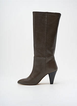 Bottes bout pointu talon de 7 à 9cm marron IVYLEE femme