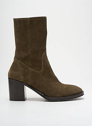 Bottines/boots nubuck talon de 4 à 6cm vert ANTHOLOGY femme