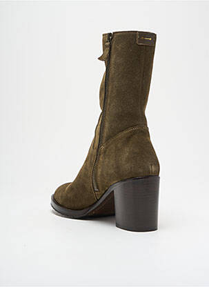 Bottines/boots nubuck talon de 4 à 6cm vert ANTHOLOGY femme