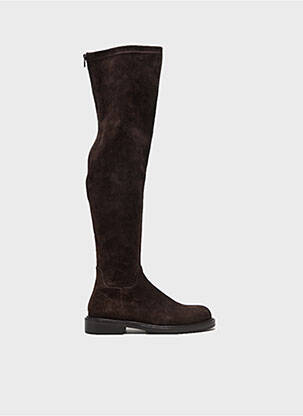 Cuissardes nubuck talon de 4 à 6cm marron GUGLIELMO ROTTA femme