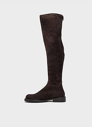 Cuissardes nubuck talon de 4 à 6cm marron GUGLIELMO ROTTA femme