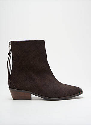 Bottines/boots cubain talon plat jusqu'à 3cm marron ANONYMOUS COPENHAGEN femme