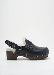 Mules/sabots tissage satiné talon de 4 à 6cm noir SCHOLL femme